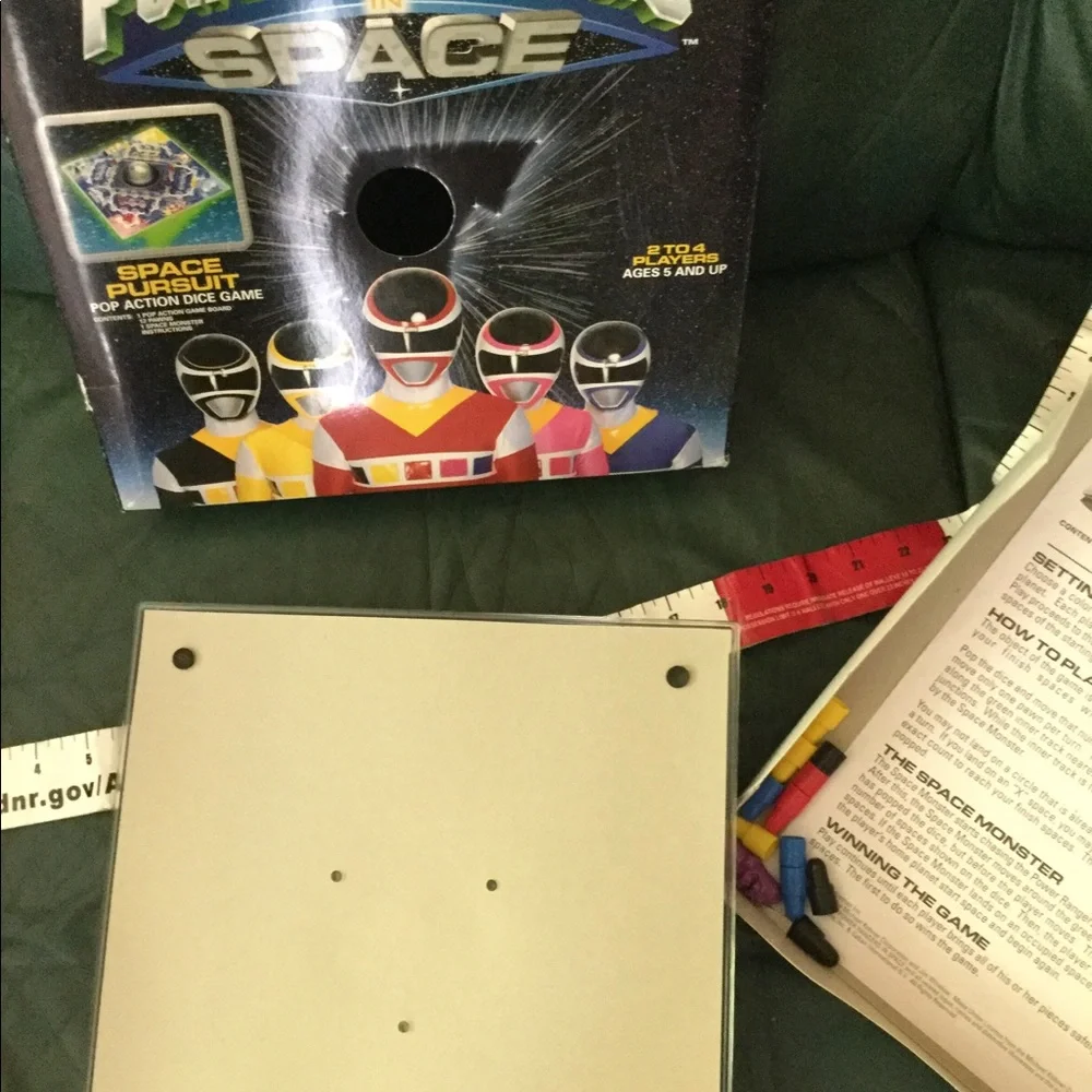 🎲POWER RANGERS SPACE PURSUIT Vintage Game EUC